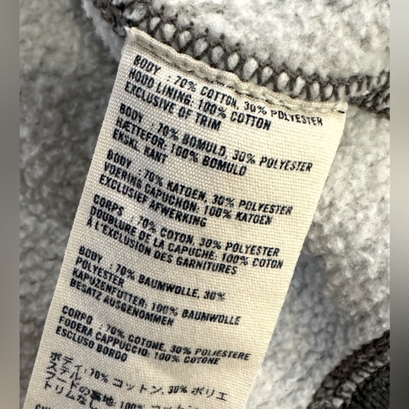 Abercrombie Gray Zip-Up Hoodie Jacket- size Yourh Medium - Picture 6 of 6